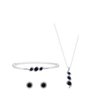 buy sapphire and crystal twist drop jewellery set 5f186964d4902