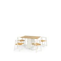 buy savoy 120 cm space saver dining table 4 chairs 5f1a6899346f5