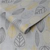 buy scandi leaf wallpaper yellow 5f17d7d26c525