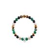 buy semi precious bead green mix stretch charm bracelet 5f1713fbadc66