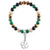buy semi precious bead green mix stretch charm bracelet 5f17140195ec9