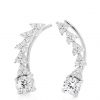buy silver cubic zirconia climber earrings 5f16ecf426206