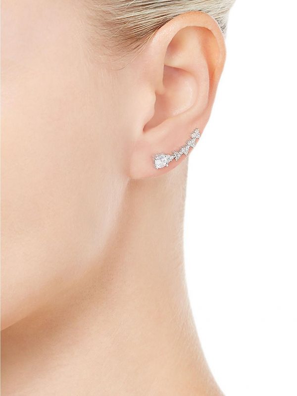 buy silver cubic zirconia climber earrings 5f16ecf4d8688