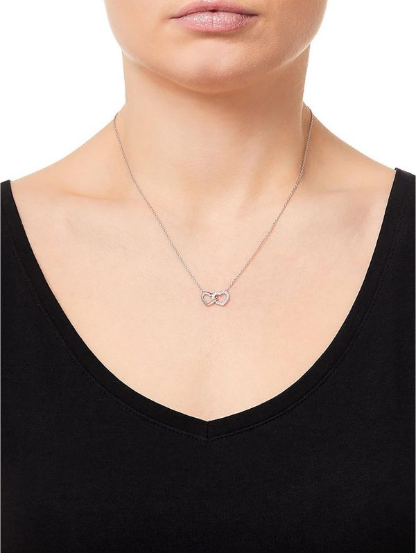 buy silver cubic zirconia double heart necklace 5f16ec6acbc49