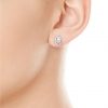 buy silver cubic zirconia pear halo pendant and stud earring set 5f21a432de05c