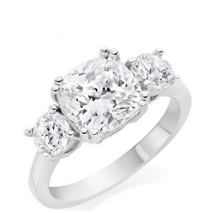 buy silver cubic zirconia three stone ring 5f1adfbee9017