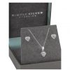 buy silver pave crystal heart earring and pendant set 5f186947b79e1