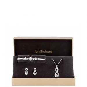 buy silver plated crystal infinity jewellery set 5f15c6124aad0