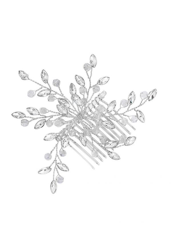 buy silver plated thea clear crystal bead spray hair comb 5f1b0f9acd242
