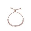 buy silver rose gold plated cubic zirconia halo bracelet 5f159ae002b15