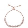 buy silver rose gold plated cubic zirconia halo bracelet 5f159ae4d459d