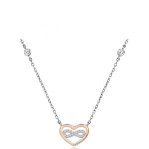 buy silver rose gold plated cubic zirconia infinity necklace 5f1ae04e29cba