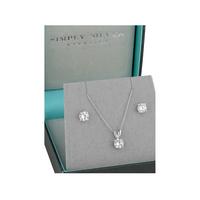buy simply silver cubic zirconia classic 6mm round solitaire pendant and earrings set 5f18693d6afd8