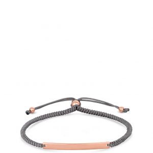 buy simply silver rose gold plated sterling silver personalised engravable bar adjustable grey toggle bracelet 5f17179d222b9