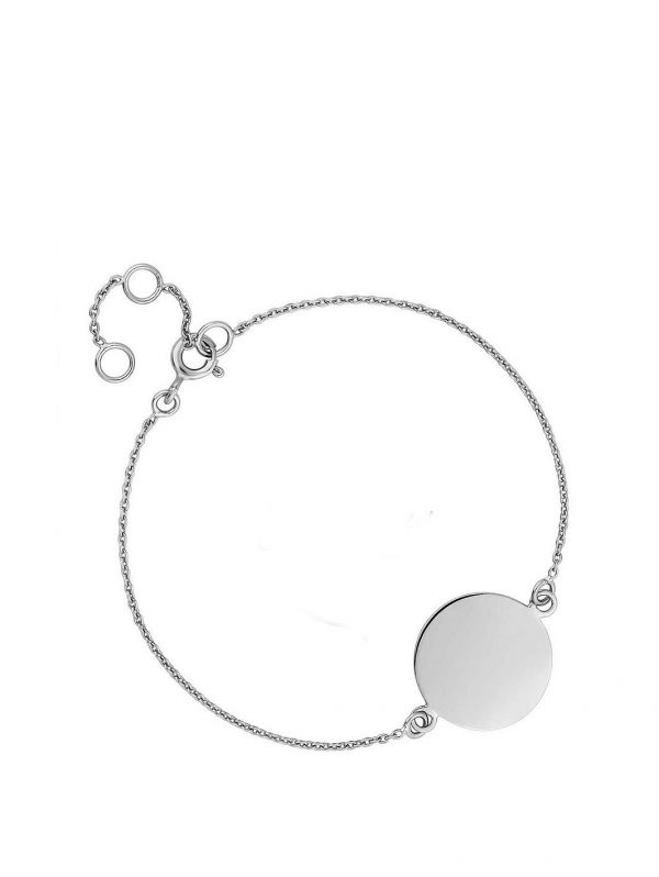 buy simply silver sterling silver personalised engravable disc bracelet 5f17185802be6