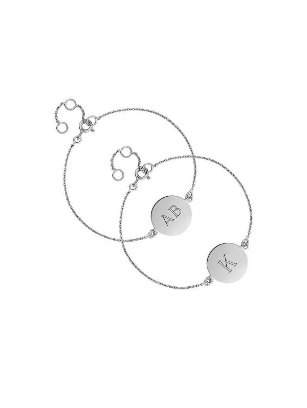buy simply silver sterling silver personalised engravable disc bracelet 5f1718590f560
