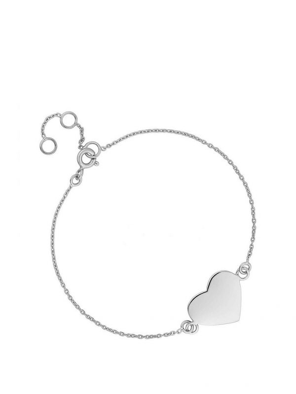 buy simply silver sterling silver personalised engravable heart disc bracelet 5f1718b4b7721