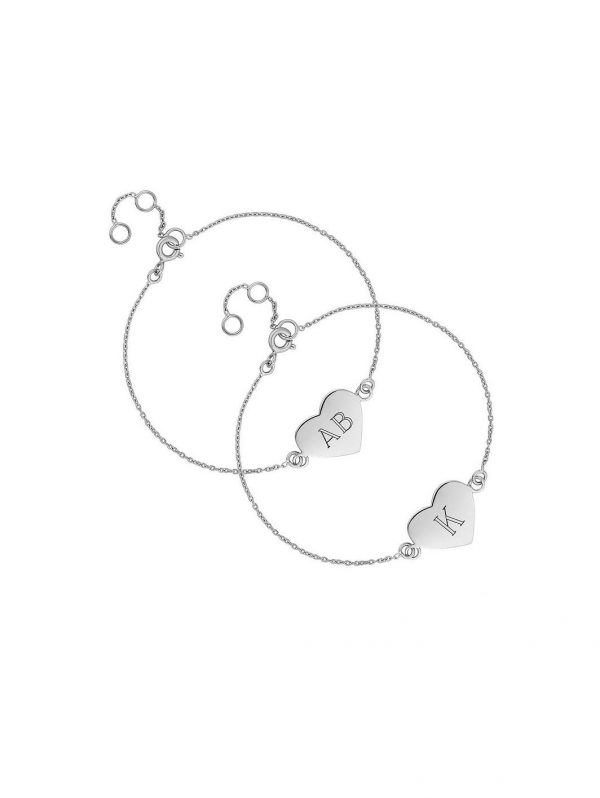 buy simply silver sterling silver personalised engravable heart disc bracelet 5f1718b5986ab