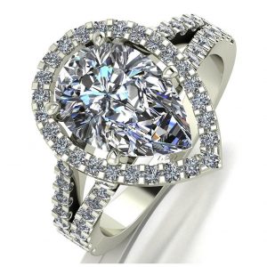 buy special edition 9ct white gold lady lynsey 5 carat moissanite pear halo ring 5f2025a1a2fed