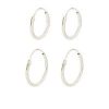 buy sterling 2 pack mini diamond cut hoop set silver 5f1c5fba50885