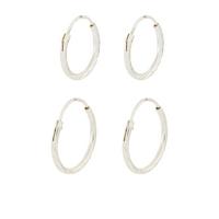 buy sterling 2 pack mini diamond cut hoop set silver 5f1c5fba50885