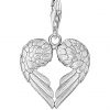 buy sterling silver charm club angel wings heart charm 5f17144119281