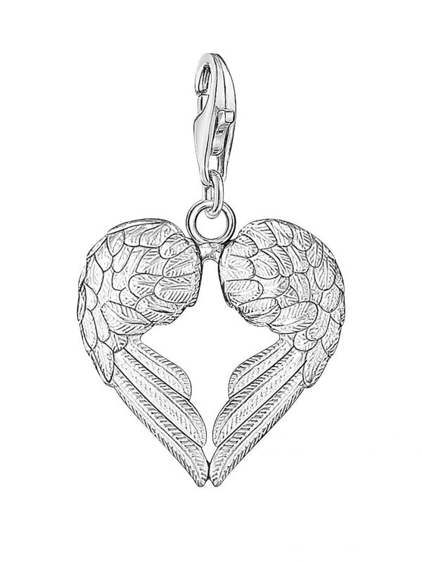 buy sterling silver charm club angel wings heart charm 5f17144119281