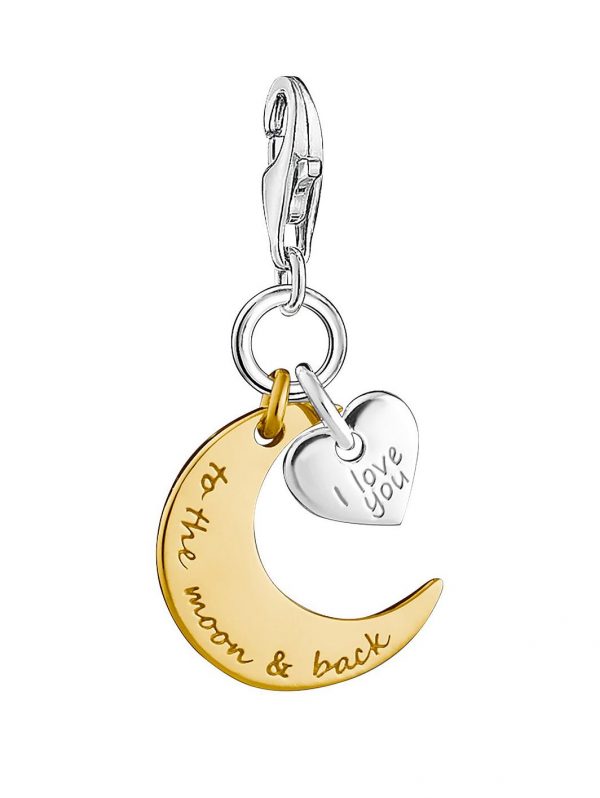 buy sterling silver charm club love you to the moon and back charm 5f1714b0150e9