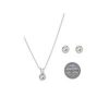 buy sterling silver clear swarovski crystal earrings and pendant necklace set 5f186a2d5f82e