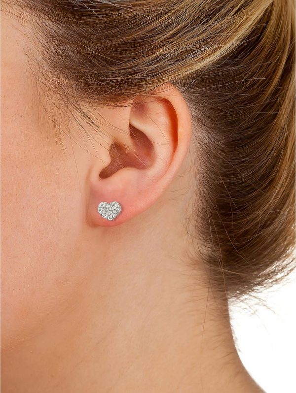 buy sterling silver crystal heart glitter studs 5f16ee17be901