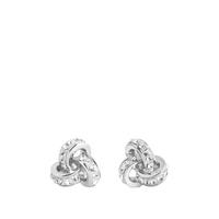 buy sterling silver crystal triple knot stud earrings 5f159b676c65a