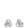 buy sterling silver crystal triple knot stud earrings 5f159b77d74d5