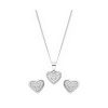 buy sterling silver cubic zirconia cluster heart stud earrings and pendant set 5f18692dda349
