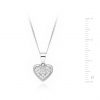 buy sterling silver cubic zirconia cluster heart stud earrings and pendant set 5f18693489db9