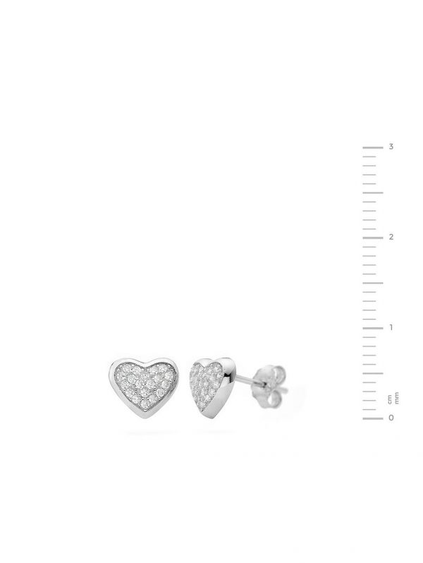 buy sterling silver cubic zirconia cluster heart stud earrings and pendant set 5f186935c5a65