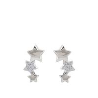 buy sterling silver cubic zirconia triple star stud earrings 5f16ede1acd56