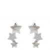 buy sterling silver cubic zirconia triple star stud earrings 5f16ede629dd8