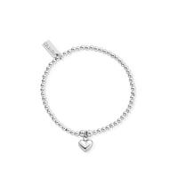 buy sterling silver cute charm puffed heart bracelet 5f183db470652