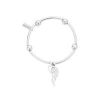 buy sterling silver noodle ball open heart angel wing bracelet 5f159af18cf13