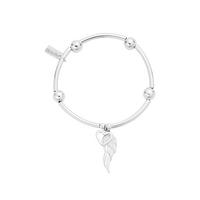 buy sterling silver noodle ball open heart angel wing bracelet 5f159af18cf13