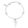 buy sterling silver noodle ball open heart angel wing bracelet 5f159af614874