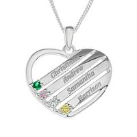 buy sterling silver personalised gem set heart pendant 5f1718e1ac62c