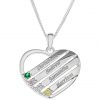 buy sterling silver personalised gem set heart pendant 5f1718ec6f2df