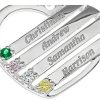 buy sterling silver personalised gem set heart pendant 5f1718ef21d98