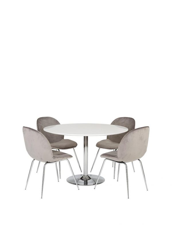 buy trumpet 116 5 cm dining table 4 penny velvet chairs 5f1a67a5e4850