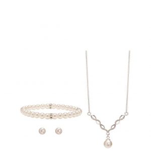 buy twist pearl with stretch bracelet trio jewellery set 5f1869de19094