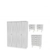buy versailles part assembled 4 piece package 4 door wardrobe 5 drawer chest and 2 bedside chests 5f17bca6ca5f9