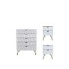 buy versailles ready assembled 3 piece package 5 drawer chest and 2 bedside chests 5f17bda1d579a