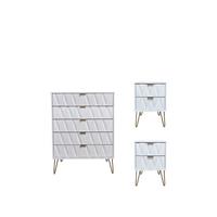 buy versailles ready assembled 3 piece package 5 drawer chest and 2 bedside chests 5f17bda1d579a