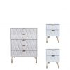 buy versailles ready assembled 3 piece package 5 drawer chest and 2 bedside chests 5f17bda8c965b
